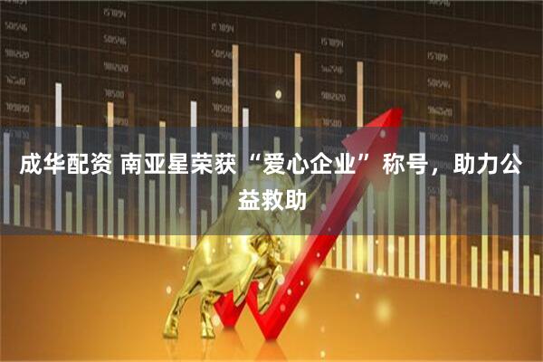 成华配资 南亚星荣获 “爱心企业” 称号，助力公益救助