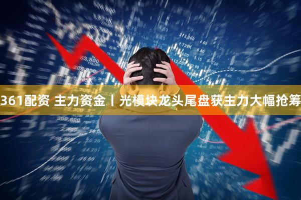 361配资 主力资金丨光模块龙头尾盘获主力大幅抢筹