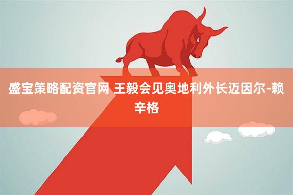 盛宝策略配资官网 王毅会见奥地利外长迈因尔-赖辛格